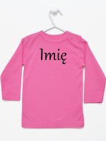 z imieniem niemowlaka koszulka z długim rękawem kolor ciemny różowy 098