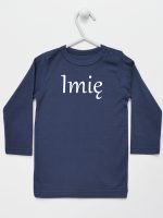 z imieniem niemowlaka koszulka z długim rękawem kolor granatowy 098
