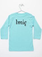z imieniem niemowlaka koszulka z długim rękawem kolor miętowy 098