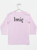 z imieniem niemowlaka koszulka z długim rękawem kolor różowy 098
