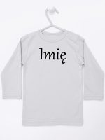z imieniem niemowlaka koszulka z długim rękawem kolor szary 098