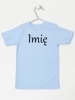 z imieniem niemowlaka koszulka z krótkim rękawem kolor błękitny 098