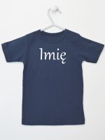 z imieniem niemowlaka koszulka z krótkim rękawem kolor granatowy 098