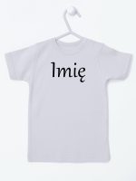 z imieniem niemowlaka koszulka z krótkim rękawem kolor szary 098