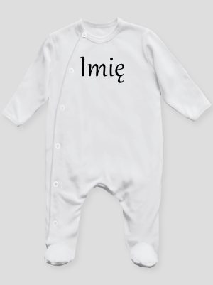 z imieniem niemowlaka pajacyk śpioszek ze stópkami 098