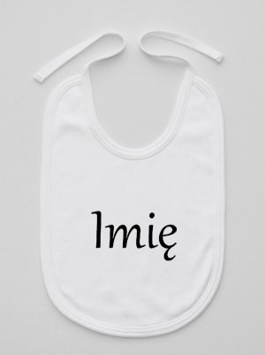 z imieniem niemowlaka śliniak niemowlęcy kolor biały 098