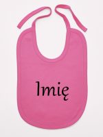 z imieniem niemowlaka śliniak niemowlęcy kolor ciemny różowy 098