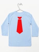 z krawatem czerwonym koszulka z długim rękawem kolor błękitny 007