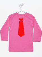 z krawatem czerwonym koszulka z długim rękawem kolor ciemny różowy 007