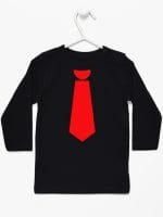 z krawatem czerwonym koszulka z długim rękawem kolor czarny 007