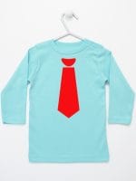 z krawatem czerwonym koszulka z długim rękawem kolor miętowy 007