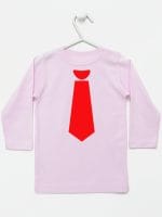 z krawatem czerwonym koszulka z długim rękawem kolor różowy 007