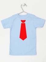 z krawatem czerwonym koszulka z krótkim rękawem kolor błękitny 007