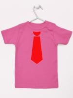 z krawatem czerwonym koszulka z krótkim rękawem kolor ciemny różowy 007