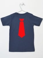 z krawatem czerwonym koszulka z krótkim rękawem kolor granatowy 007