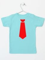 z krawatem czerwonym koszulka z krótkim rękawem kolor miętowy 007