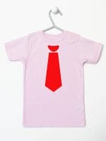 z krawatem czerwonym koszulka z krótkim rękawem kolor różowy 007