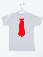 z krawatem czerwonym koszulka z krótkim rękawem kolor szary 007