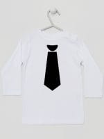 z krawatem koszulka z długim rękawem kolor biały 006