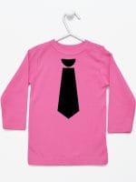 z krawatem koszulka z długim rękawem kolor ciemny różowy 006