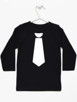 z krawatem koszulka z długim rękawem kolor czarny 006