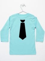 z krawatem koszulka z długim rękawem kolor miętowy 006