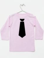 z krawatem koszulka z długim rękawem kolor różowy 006