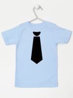 z krawatem koszulka z krótkim rękawem kolor błękitny 006