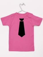 z krawatem koszulka z krótkim rękawem kolor ciemny różowy 006