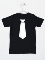 z krawatem koszulka z krótkim rękawem kolor czarny 006