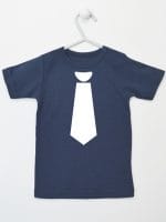 z krawatem koszulka z krótkim rękawem kolor granatowy 006