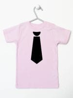 z krawatem koszulka z krótkim rękawem kolor różowy 006