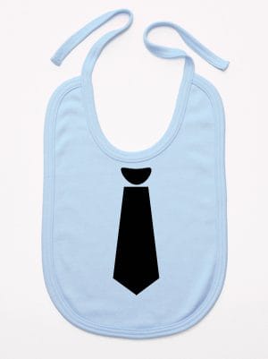 z krawatem śliniak niemowlęcy kolor błękitny 006