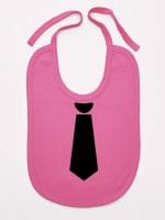 z krawatem śliniak niemowlęcy kolor ciemny różowy 006