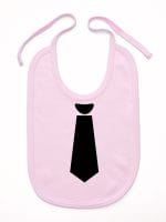 z krawatem śliniak niemowlęcy kolor różowy 006