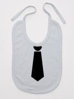 z krawatem śliniak niemowlęcy kolor szary 006