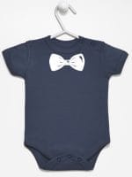 z muszką body z krótkim rękawem kolor granatowy 031