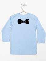 z muszką koszulka z długim rękawem kolor błękitny 031
