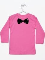 z muszką koszulka z długim rękawem kolor ciemny różowy 031