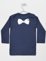 z muszką koszulka z długim rękawem kolor granatowy 031