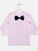 z muszką koszulka z długim rękawem kolor różowy 031