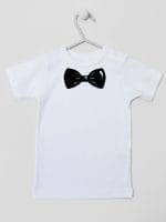 z muszką koszulka z krótkim rękawem kolor biały 031