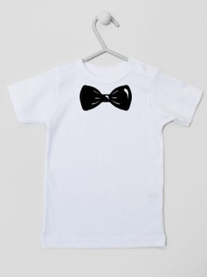 z muszką koszulka z krótkim rękawem kolor biały 031