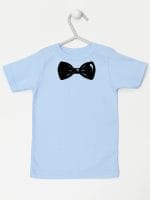 z muszką koszulka z krótkim rękawem kolor błękitny 031