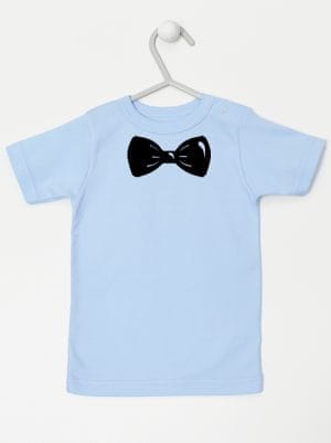 z muszką koszulka z krótkim rękawem kolor błękitny 031