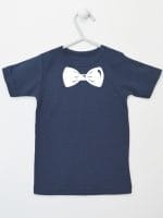 z muszką koszulka z krótkim rękawem kolor granatowy 031