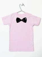 z muszką koszulka z krótkim rękawem kolor różowy 031