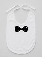 z muszką śliniak niemowlęcy kolor biały 031