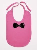 z muszką śliniak niemowlęcy kolor ciemny różowy 031