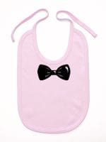 z muszką śliniak niemowlęcy kolor różowy 031